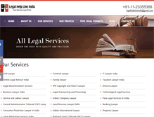 Tablet Screenshot of legalhelplineindia.com